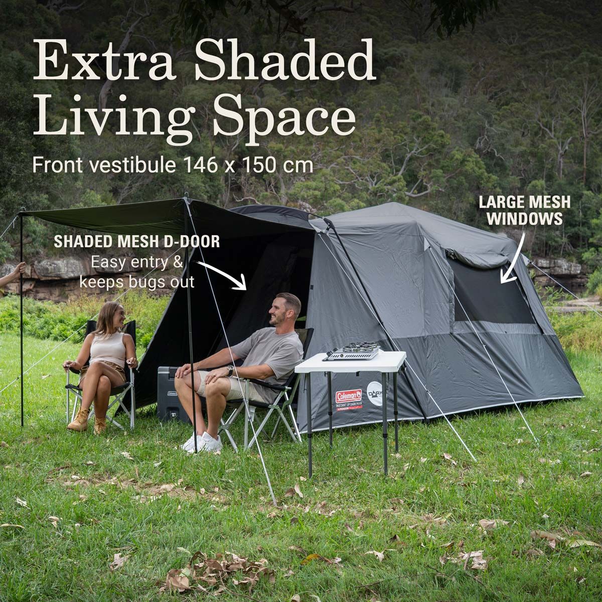 Coleman Darkroom Instant Tent 6 Person, , bcf_hi-res