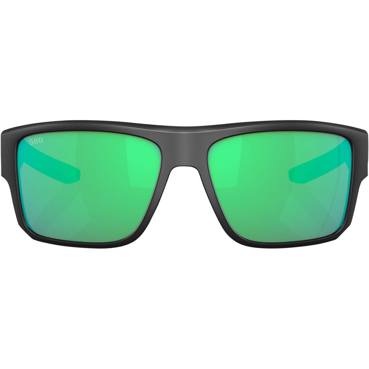 Costa Taxman Mirrored Sunglasses Matte Black with Green Lens, , bcf_hi-res