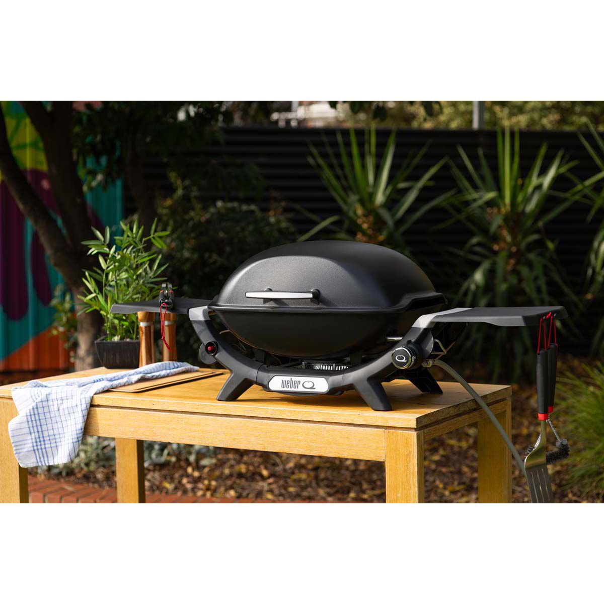 Weber Q Midnight Black Q2000N LP BBQ BCF