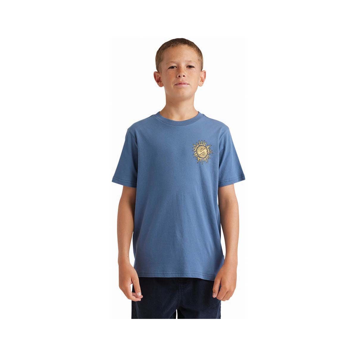 Quiksilver Youth Spiral Flame Short Sleeve Tee China Blue 8, China Blue, bcf_hi-res