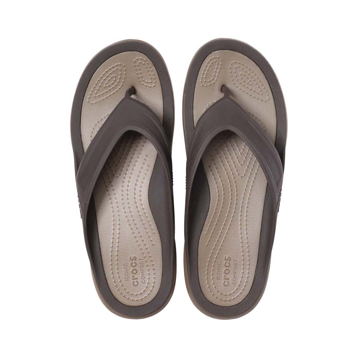 Crocs Men s Swiftwater Flips Espresso Walnut M7
