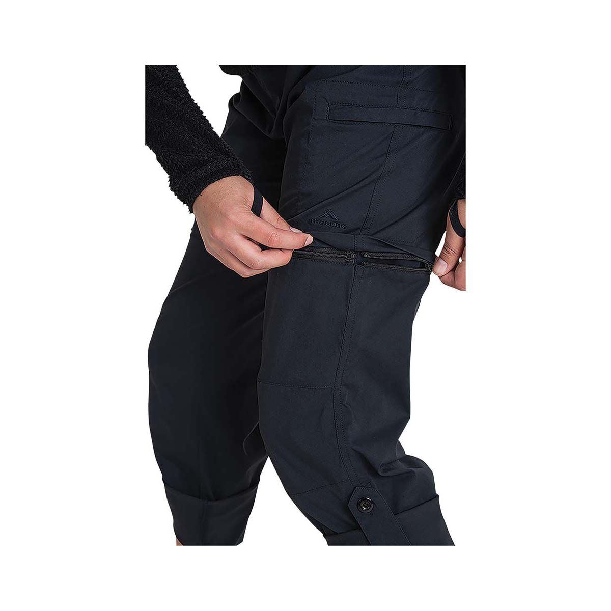 Macpac Women's Rockover Convertible Pants, Black, bcf_hi-res