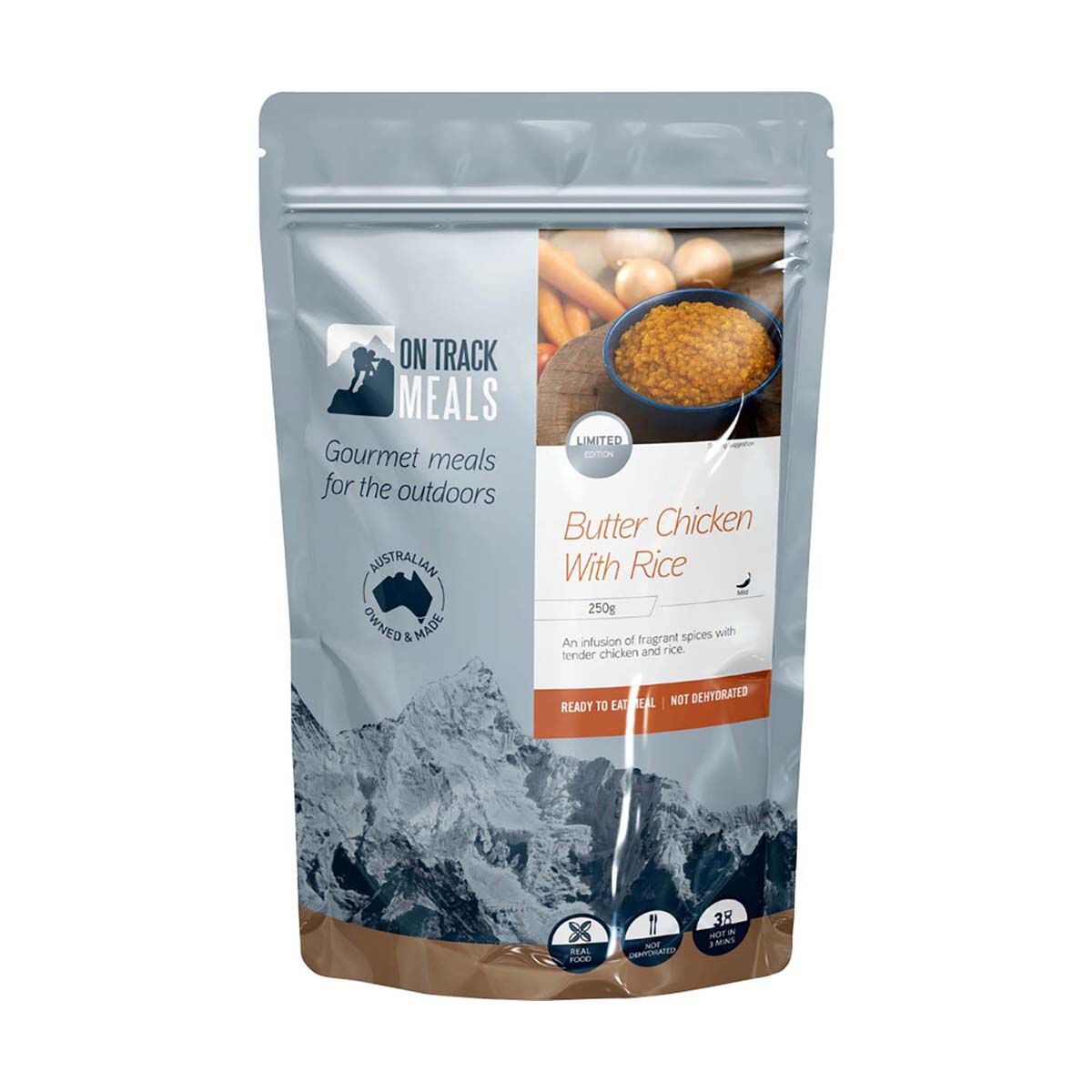 On Track Meals Butter Chicken with Rice 250g, , bcf_hi-res