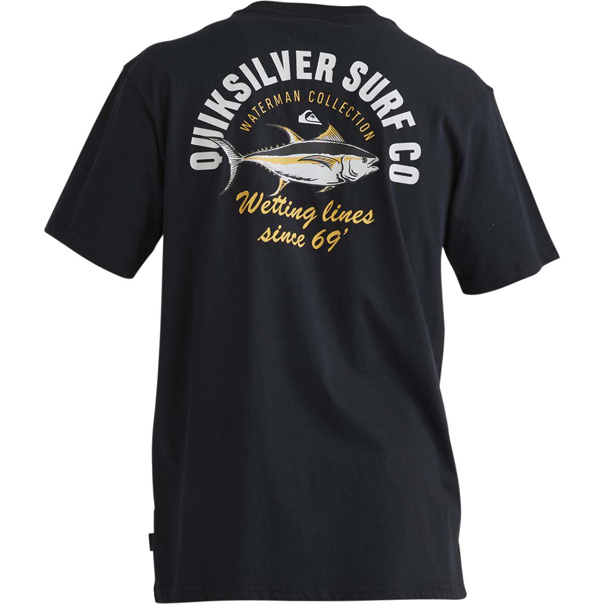 Quiksilver Men&rsquo;s Wet Lines Short Sleeve Tee Black S, Black, bcf_hi-res