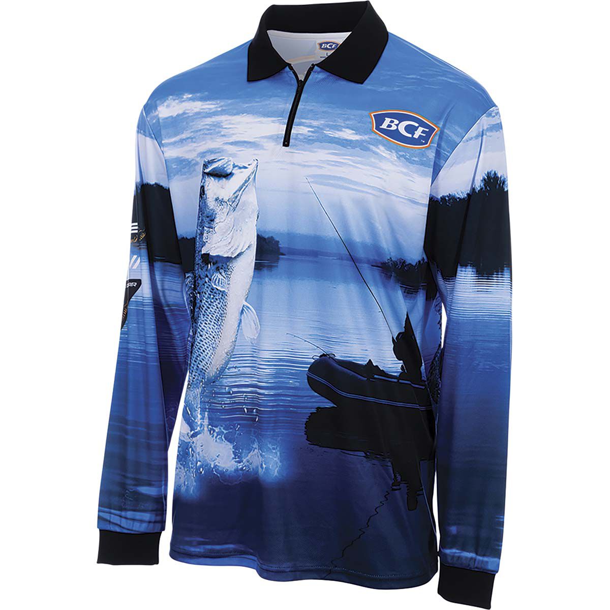 BCF Men's Need a Bigger Boat Fishing Shirt, Blue, bcf_hi-res