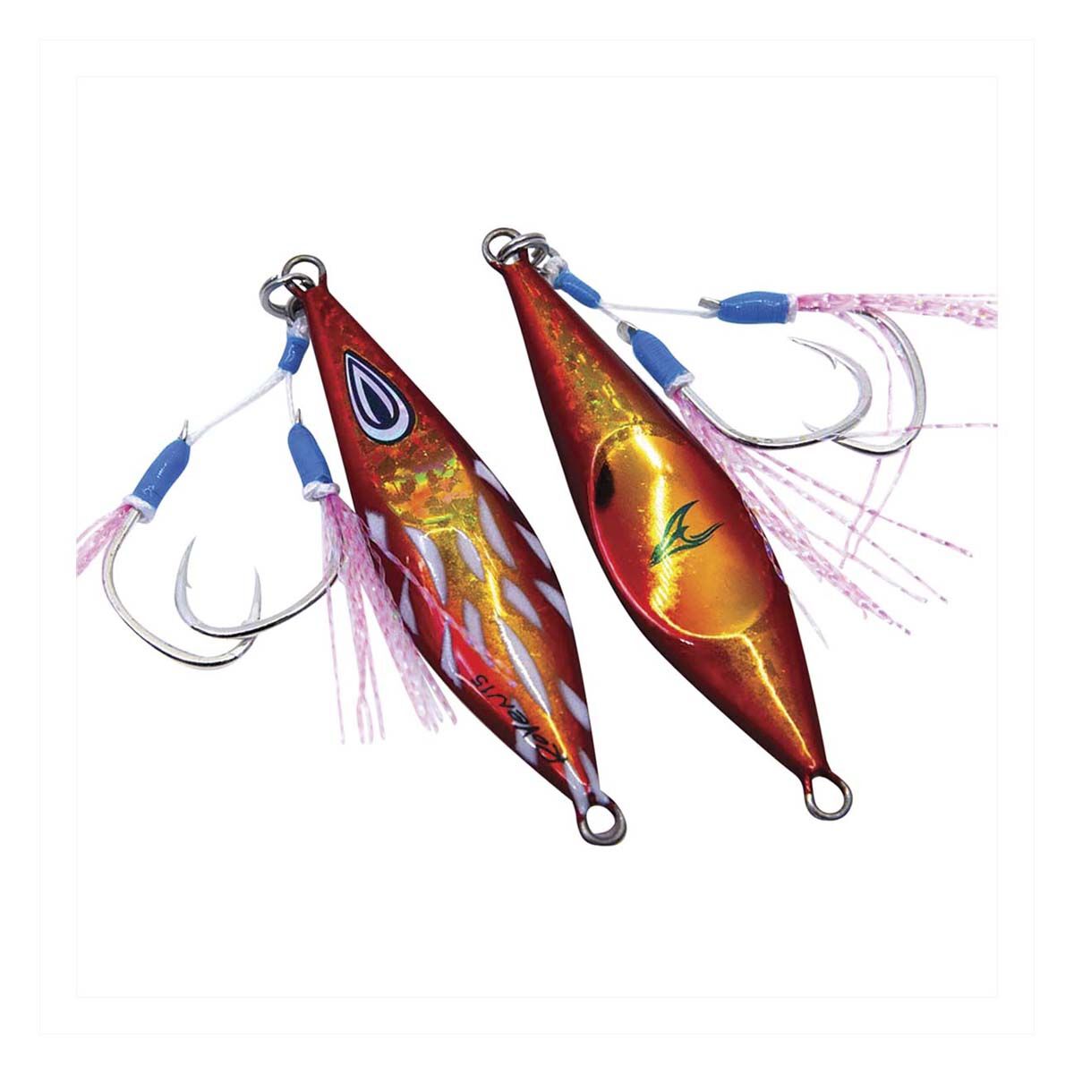 Ocean's Legacy Roven Rigged Jig Lure 25g Burnt Orange, Burnt Orange, bcf_hi-res