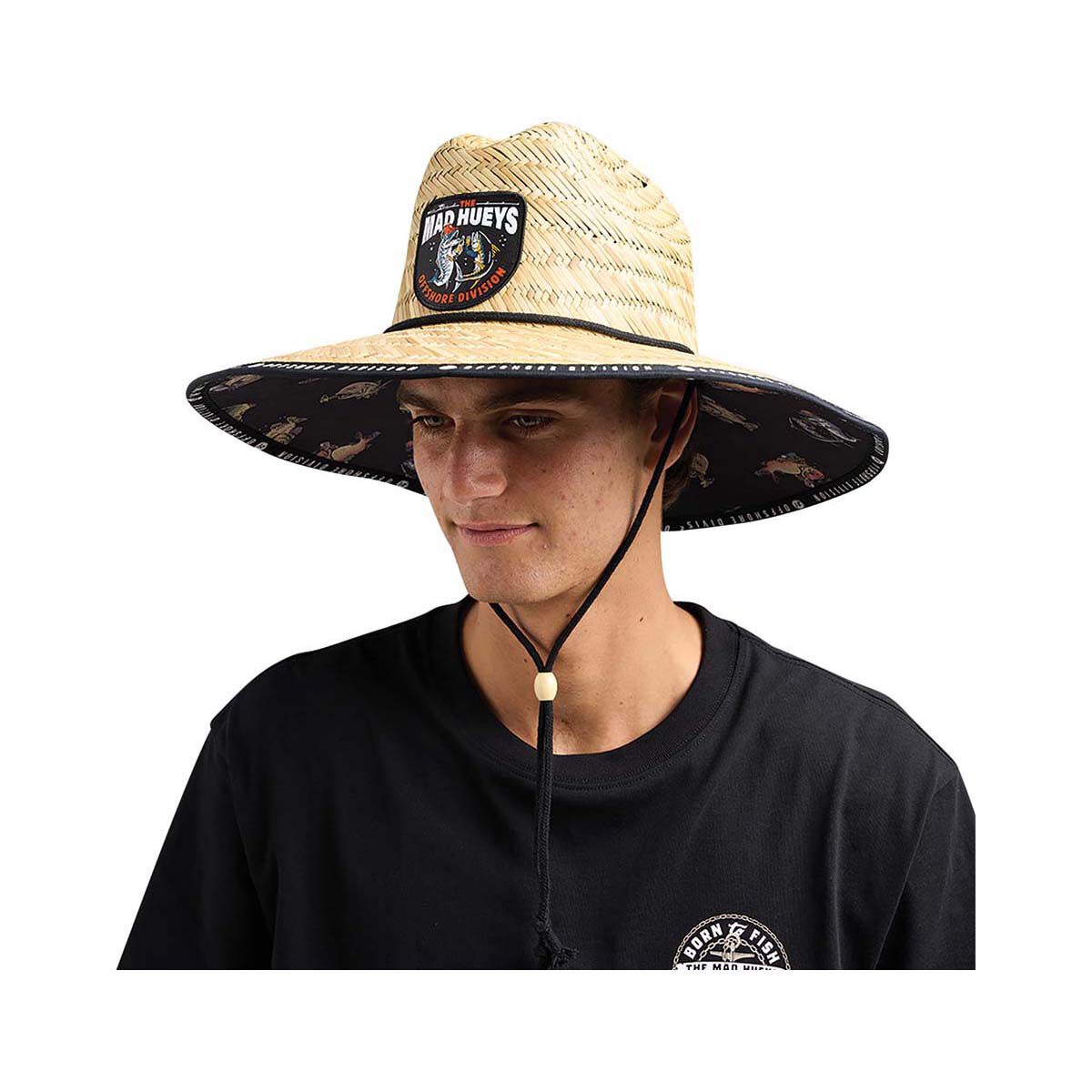 The Mad Hueys Men&rsquo;s Drink Like A Fish Straw Hat, , bcf_hi-res