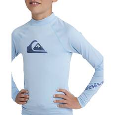 Quiksilver Youth Long Sleeve Rashie Blue 16, Blue, bcf_hi-res