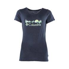 Columbia Women's Daisy Days Short Sleeve Tee Nocturnal Heather S, Nocturnal Heather, bcf_hi-res