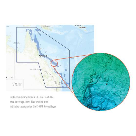 C-Map® Reveal: Tweed Heads to Weipa Chart, , bcf_hi-res