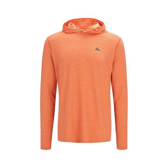 Macpac Men's brrr° Hooded Long Sleeve Shirt, Dusty Orange, bcf_hi-res