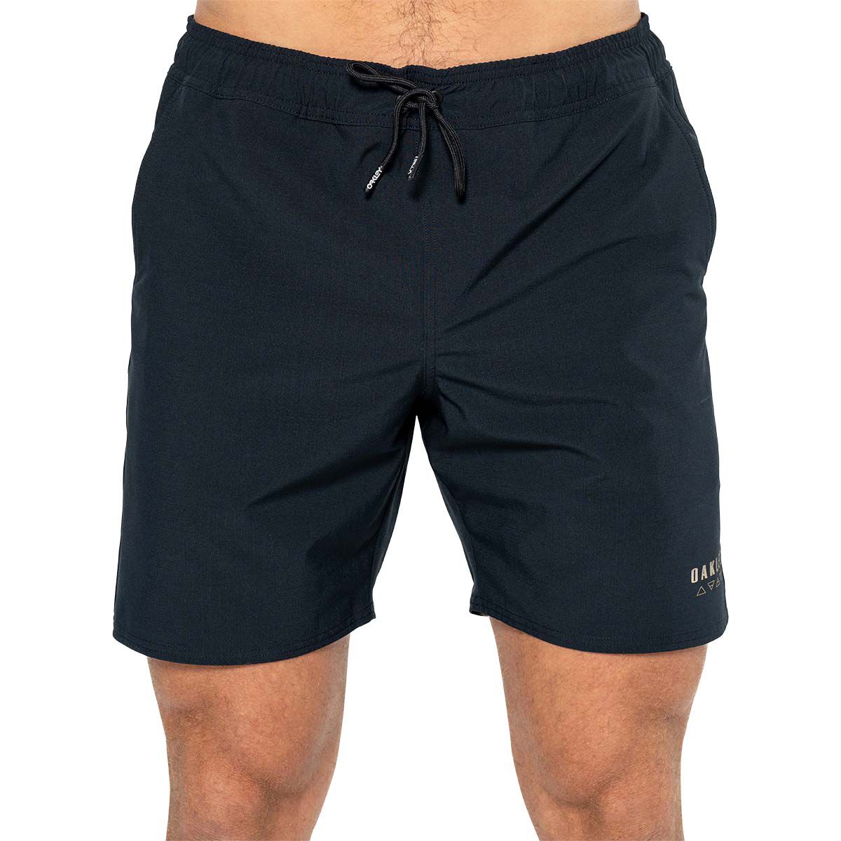 Oakley Men&rsquo;s Elements Packable Hybrid Shorts 17in, Blackout, bcf_hi-res