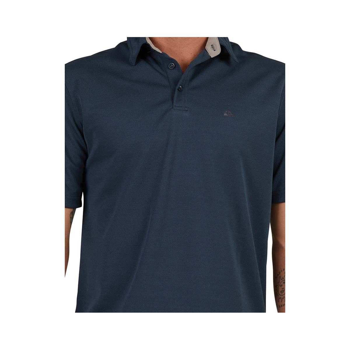 Quiksilver Men&rsquo;s Water Short Sleeve Polo, Midnight Navy, bcf_hi-res