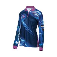 BCF Women's Jellyfish Sublimated Polo Blue 8, Blue, bcf_hi-res