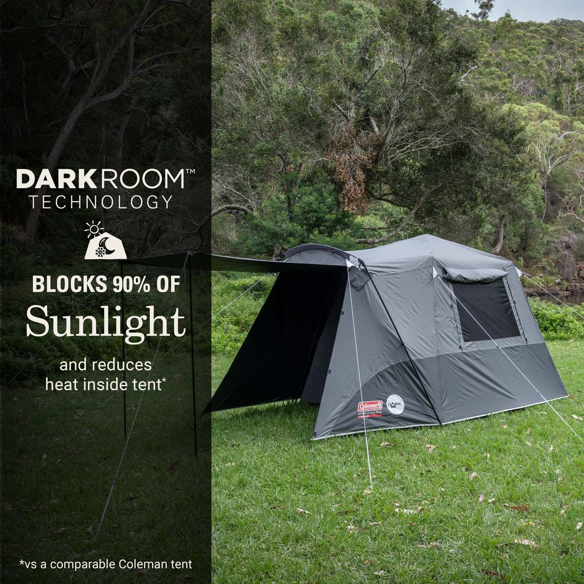 Coleman Darkroom Instant Tent 4 Person, , bcf_hi-res
