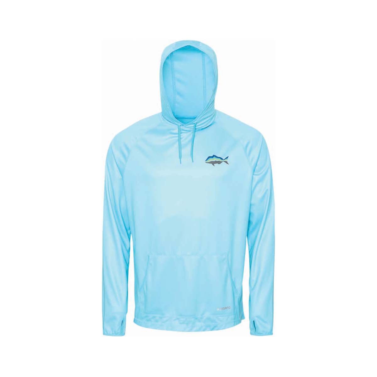 Shimano Men's Snapper Hooded Long Sleeve Sun Tee Blue Snapper S, Blue Snapper, bcf_hi-res