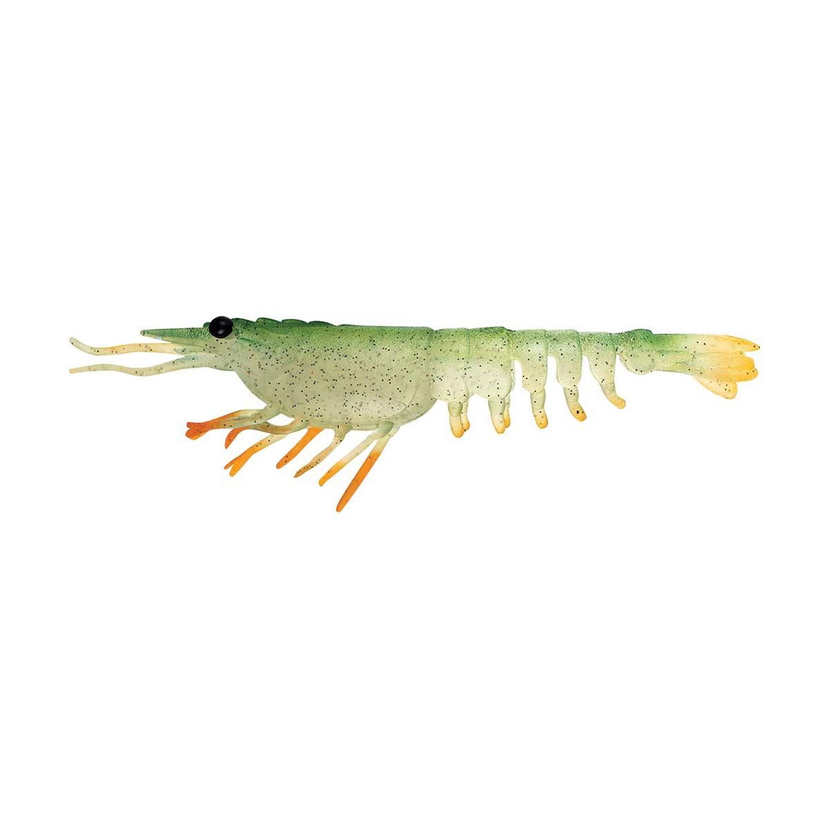 Nomad Live Ops Switcher Shrimp Soft Plastic Lure 4.25in Green Ghost Stalker, Green Ghost Stalker, bcf_hi-res
