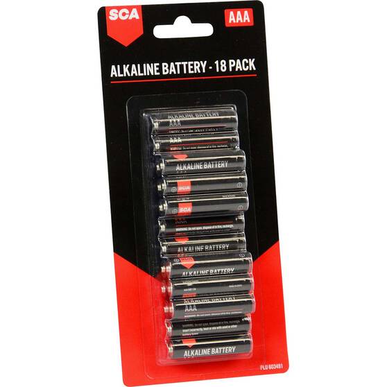 SCA Alkaline AAA Batteries 18 Pack, , bcf_hi-res