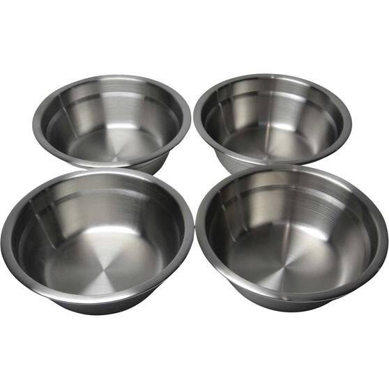 Wanderer Stainless Steel Bowl 16cm 4 Pack, , bcf_hi-res