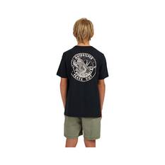 Quiksilver Youth Peace Out Short Sleeve Tee, Black, bcf_hi-res