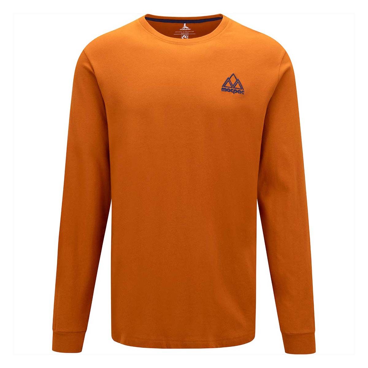 Macpac Men's Vintage Embroidered Long Sleeve T-Shirt Autumnal XS, Autumnal, bcf_hi-res