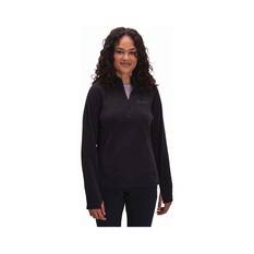 Macpac Women's Tui Fleece Pullover V6 True Black 8, True Black, bcf_hi-res