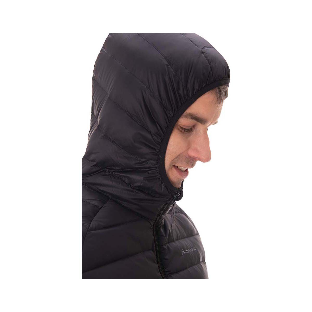 Macpac Men's Uber Light Hooded Down Puffer Jacket Black BCF