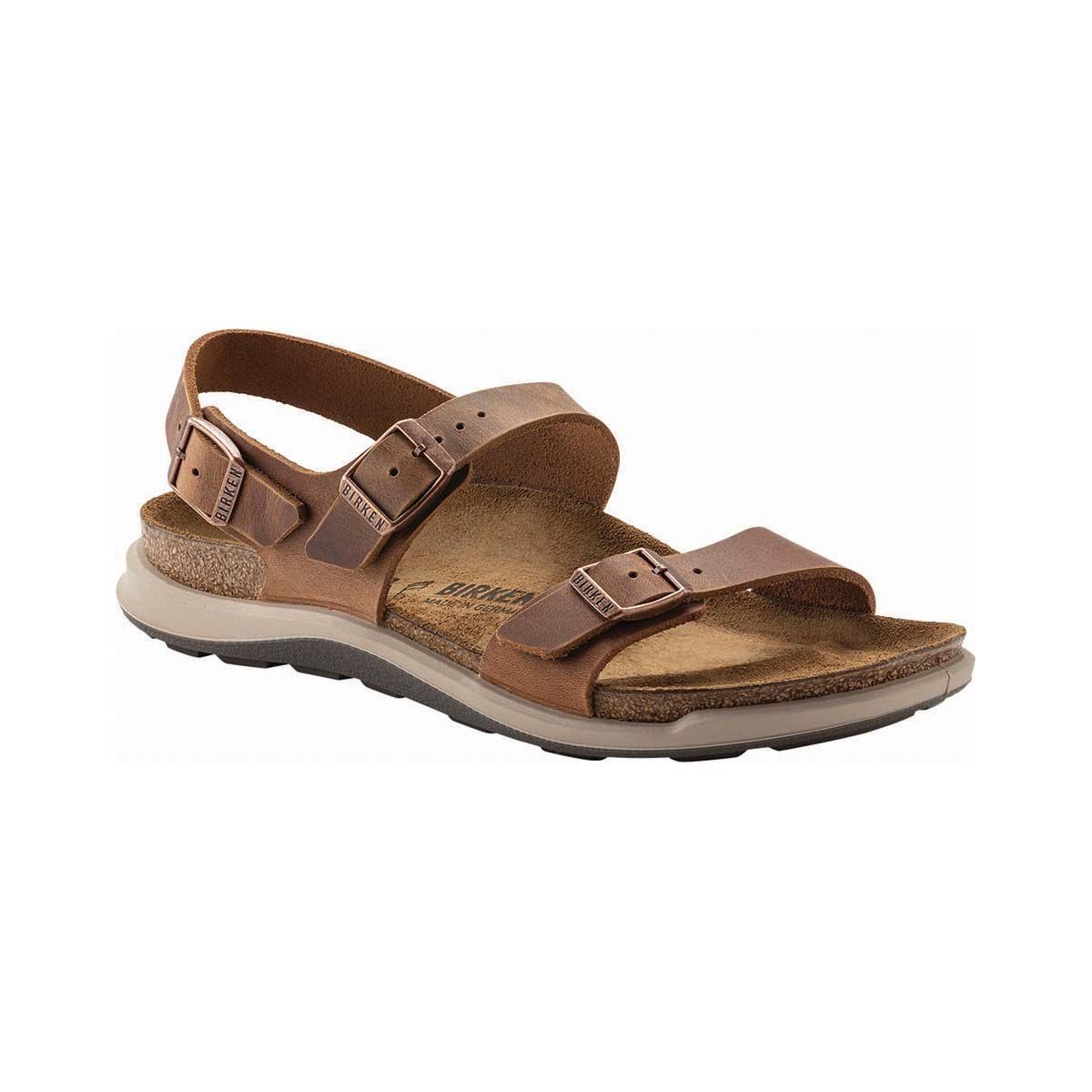 Birkenstock Women&rsquo;s Sonora Cross Town Oiled Leather Sandals Brown 36, Brown, bcf_hi-res