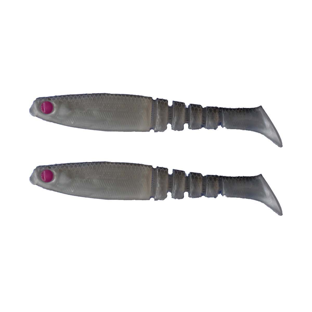 Akame Guppy Soft Plastic Lure 12cm 2 Pack Grey Ghost, Grey Ghost, bcf_hi-res