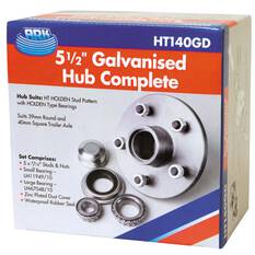 ARK Galvanised Hub to suit Holden HT 5.5in, , bcf_hi-res