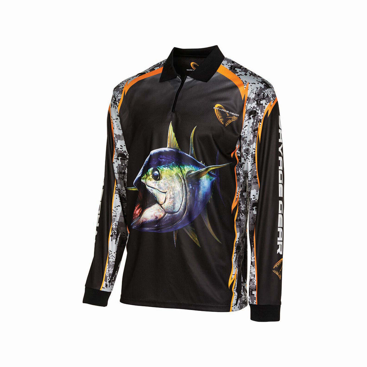 Savage Gear Men's Tuna Fishing Shirt Black S, Black, bcf_hi-res
