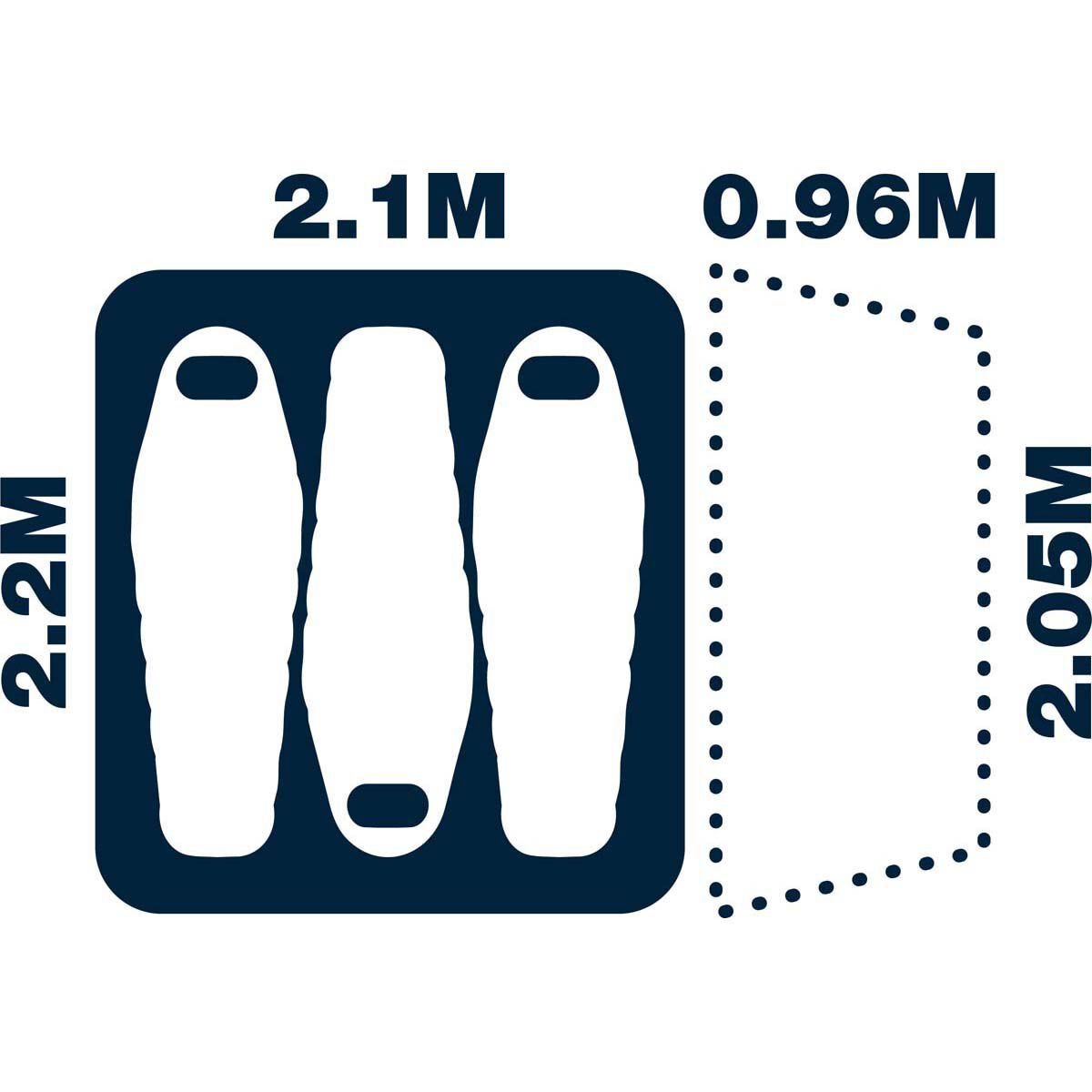 OZtrail Fast Frame Cabin Tent 3 Person, , bcf_hi-res