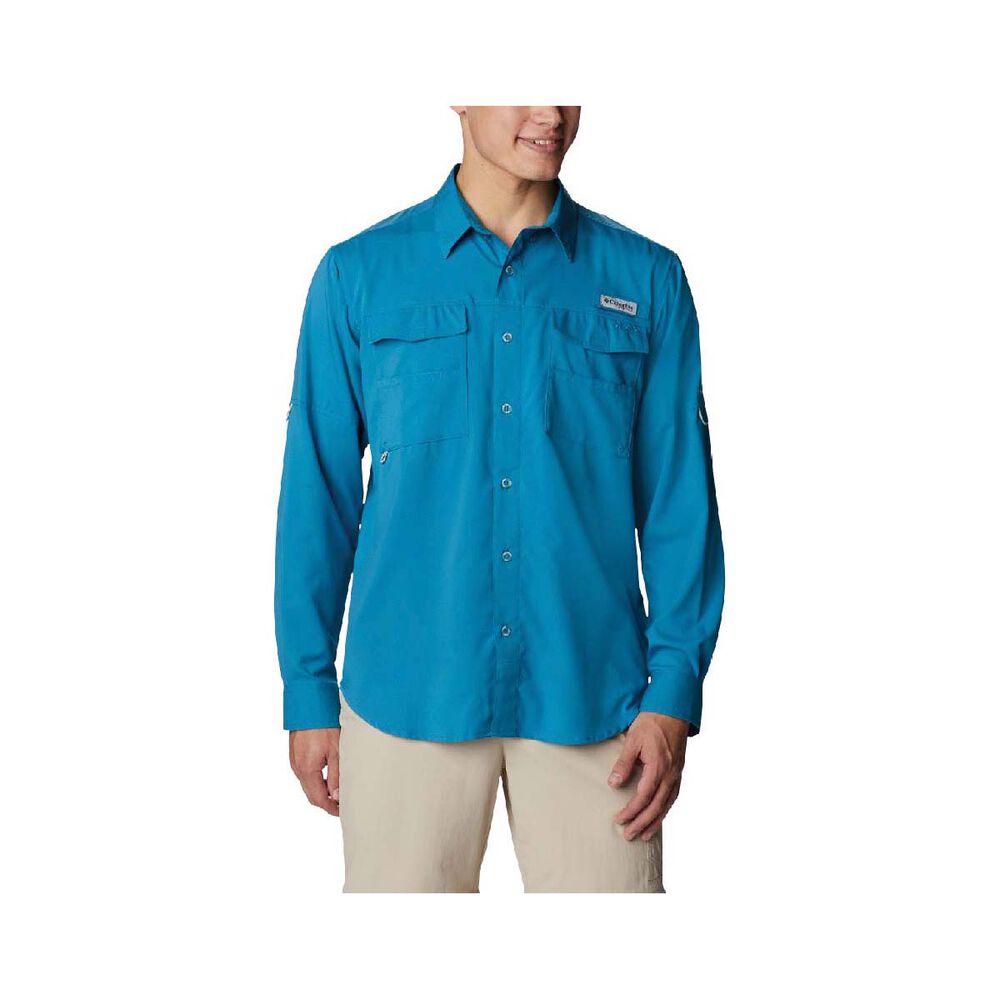 Columbia Men's Blood and Guts III Woven Long Sleeve Fishing Shirt Deep  Marine Blue XL