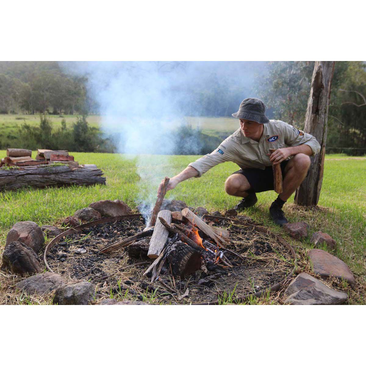 BCF Men's Long Sleeve Fishing Shirt, Silt, bcf_hi-res