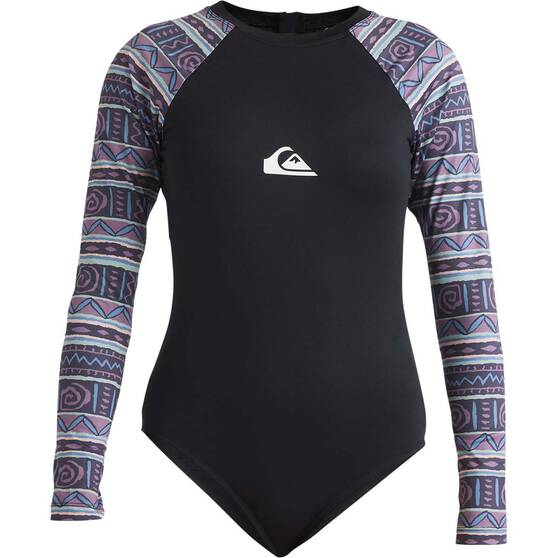 Quiksilver Long Sleeve Onesie for Women, Black, bcf_hi-res
