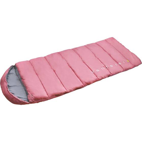Wanderer Singe 0° Rose Hooded Sleeping Bag, , bcf_hi-res