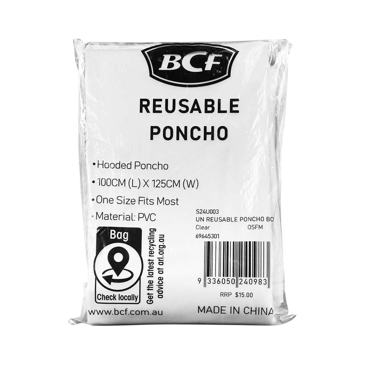 BCF Reusable Poncho, , bcf_hi-res
