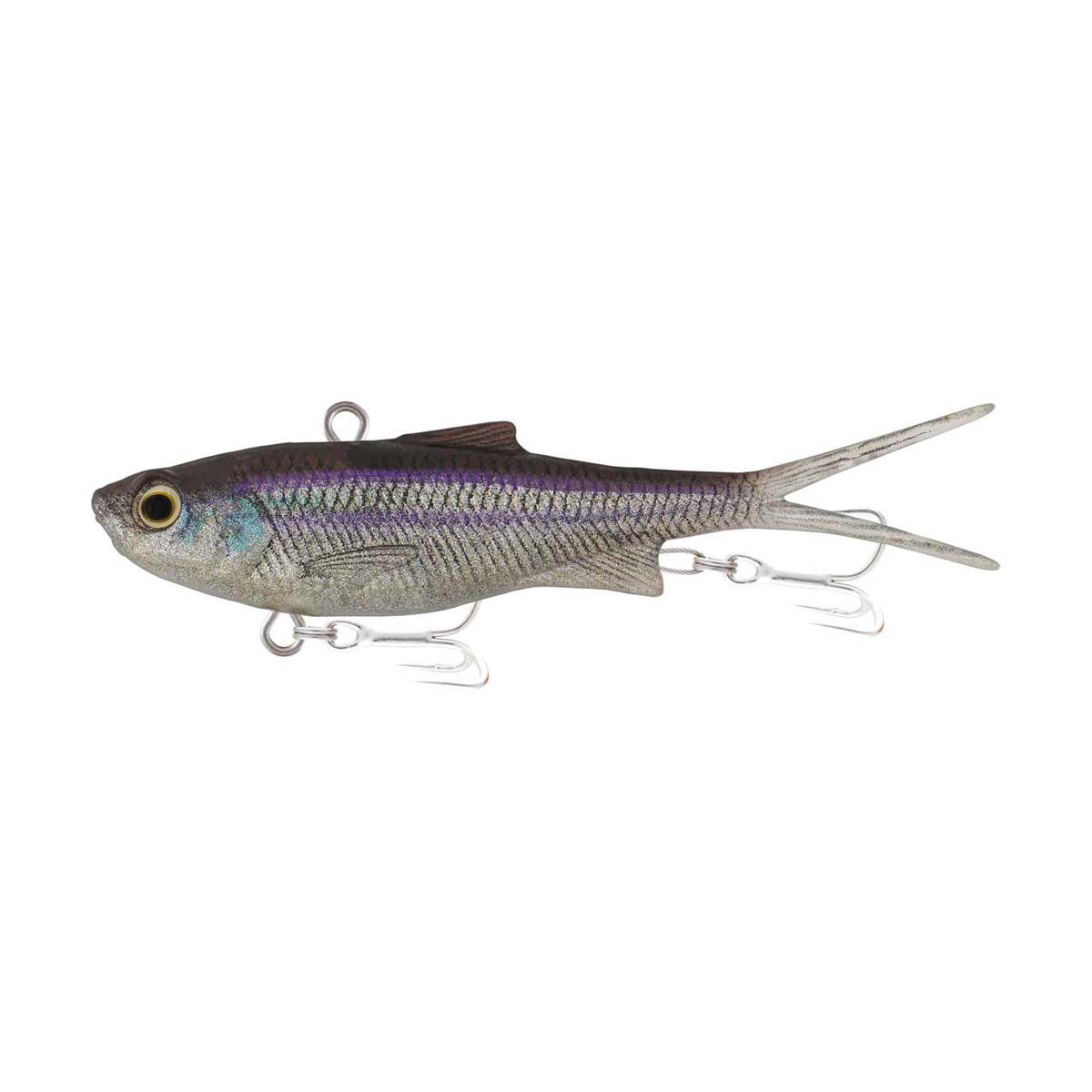 Samaki Vibelicious Fork Soft Plastic Lure 70mm / 10g Purple Moon, Purple Moon, bcf_hi-res