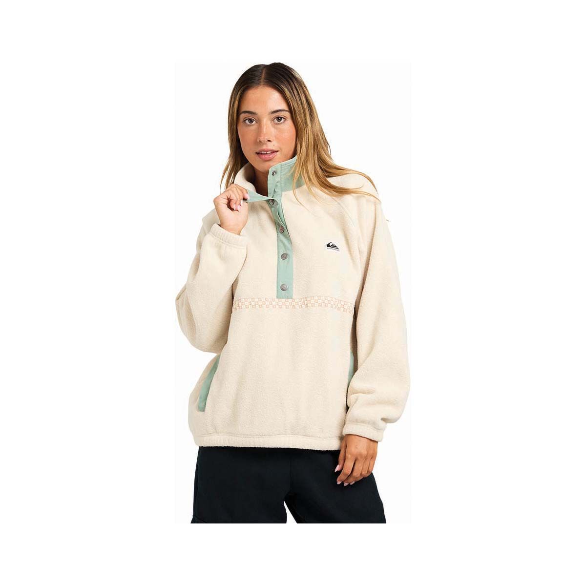 Quiksilver Women&rsquo;s Compass Sherpa Fleece, Sand, bcf_hi-res