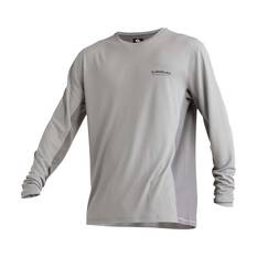 Quiksilver Men's Sea Grass Long Sleeve Rashie, Shark Grey, bcf_hi-res
