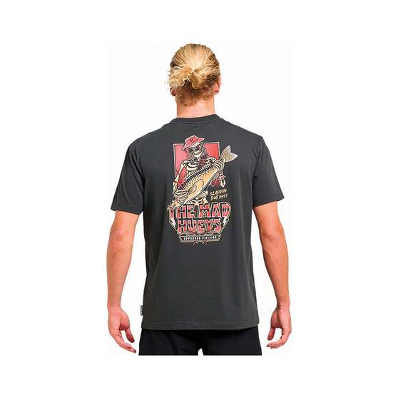 The Mad Hueys Men’s Bass Rocker Short Sleeve Shirt, Vintage Black, bcf_hi-res