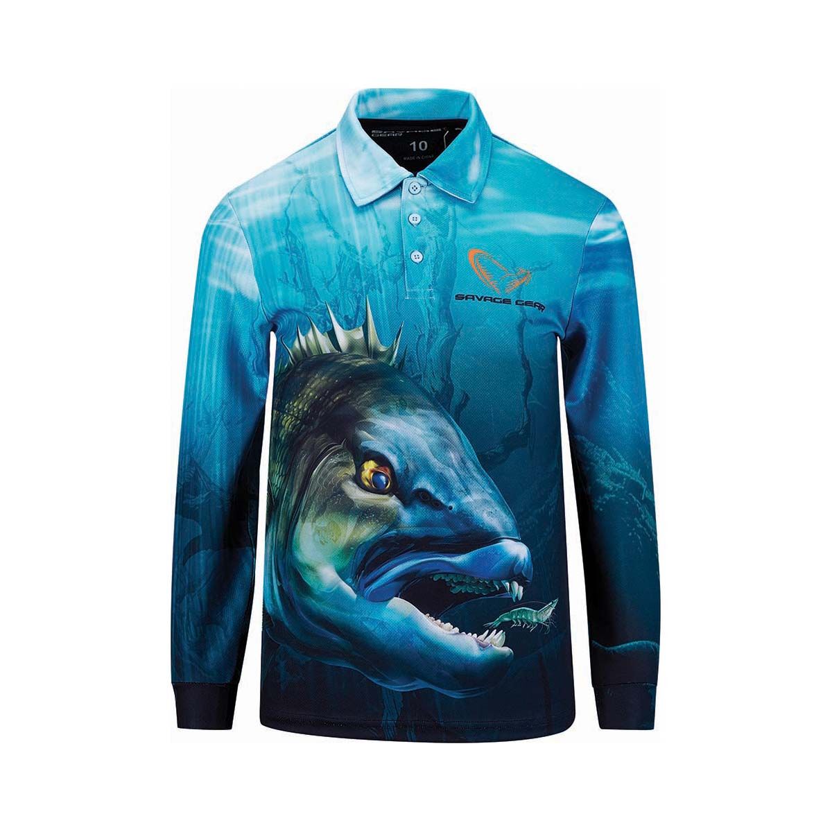 Savage Gear Youth Bream Fishing Shirt Blue 8, Blue, bcf_hi-res