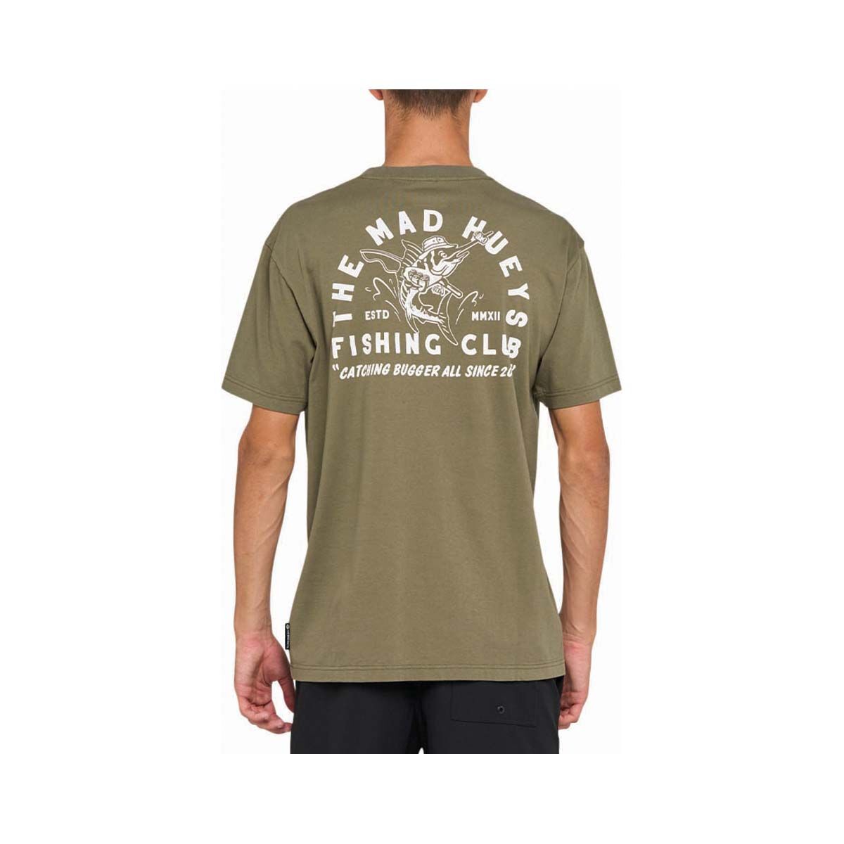 The Mad Hueys Men's Fishing Club Short Sleeve Tee Olive S, Olive, bcf_hi-res