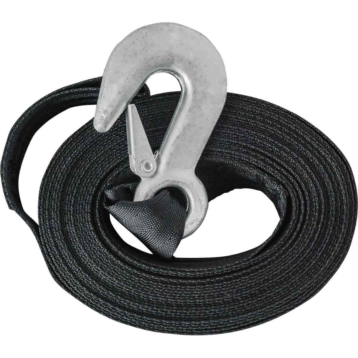 Atlantic Winch Webbing Strap 6m Snap Hook 700kg, , bcf_hi-res