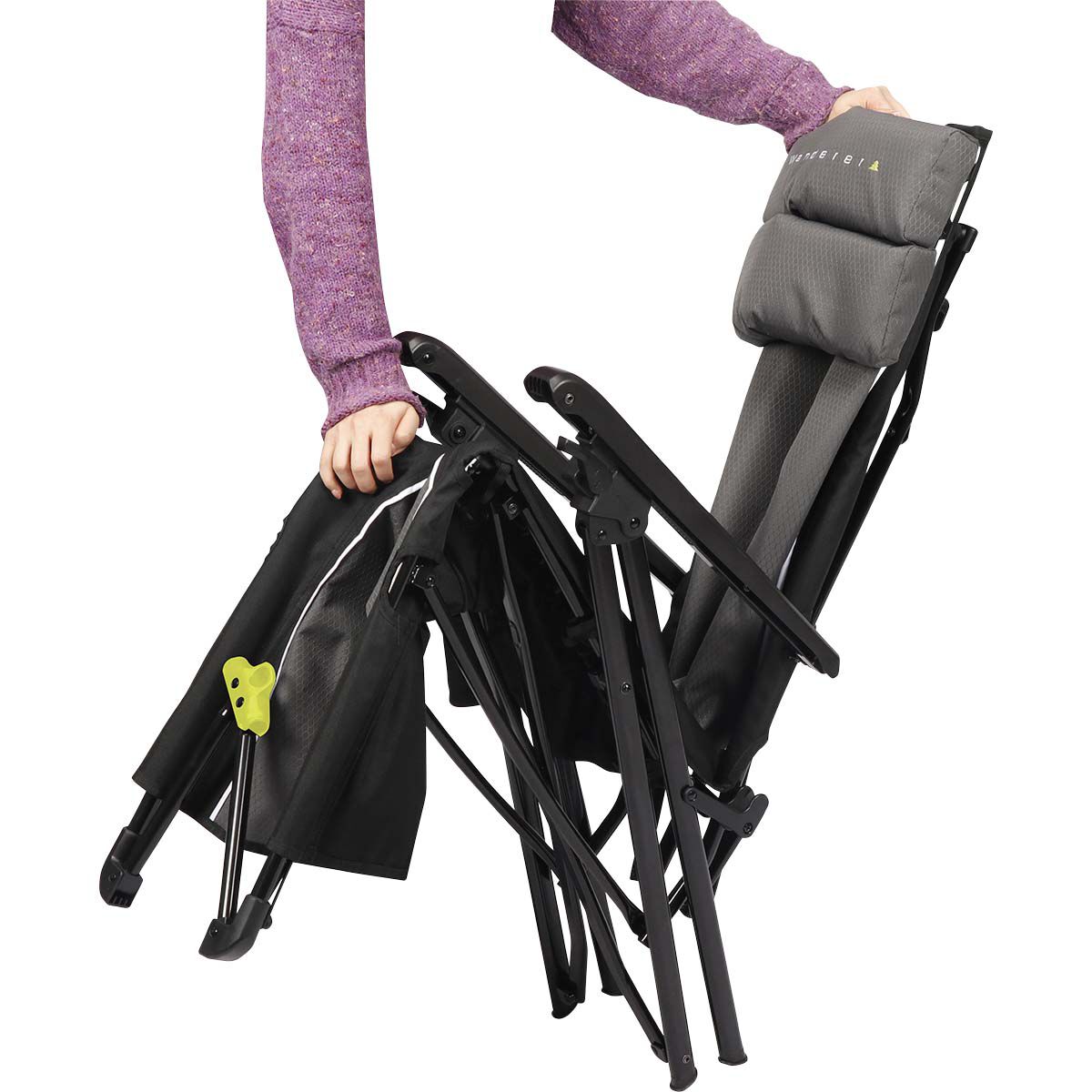 Wanderer Quad Fold Compact Lounger 130kg, , bcf_hi-res