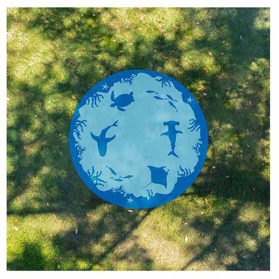 Affordable Camping Mats Round Outdoor Mat 3m Coral Reef, , bcf_hi-res