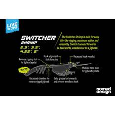 Nomad Live Ops Switcher Shrimp Soft Plastic Lure 4.25in Chartreuse UV, Chartreuse UV, bcf_hi-res