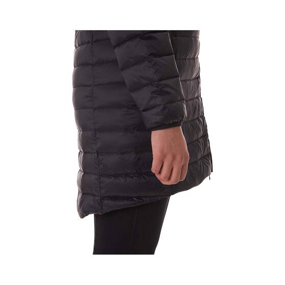 Macpac Women's Uber Light Long Jacket, Black, bcf_hi-res