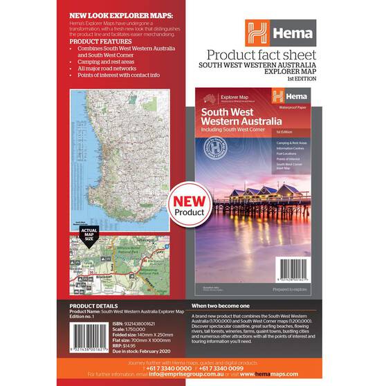 Hema South West Western Australia Map (1st Edition), , bcf_hi-res