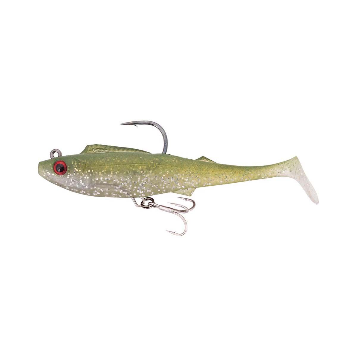 Berkley Shimma Pro-Rig Soft Plastic Lure 6.5in Olive Glitter, Olive Glitter, bcf_hi-res